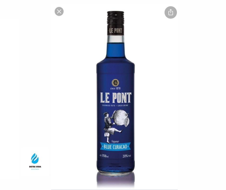 Le Pont Blue Curacao Liqueur 20% 0.7 lit | Greek Products | Greek Flavours