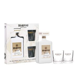 Disaronno Velvet Liqueur 0.7 lit +  Glasses Gift Box