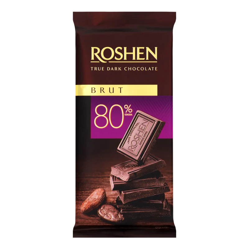 Roshen Chocolate Dark Brut 80% Roshen Chocolate Dark Brut 80%