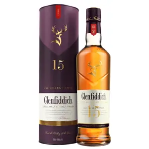 Glenfiddich 15Y години single malt whisky шише
