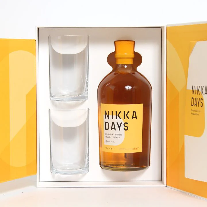 Nikka Days + Glasses Gift Set 0.7L – Премиум јапонско виски со сет чаши Nikka Days + Glasses Gift Set 0.7L – Премиум јапонско виски со сет чаши