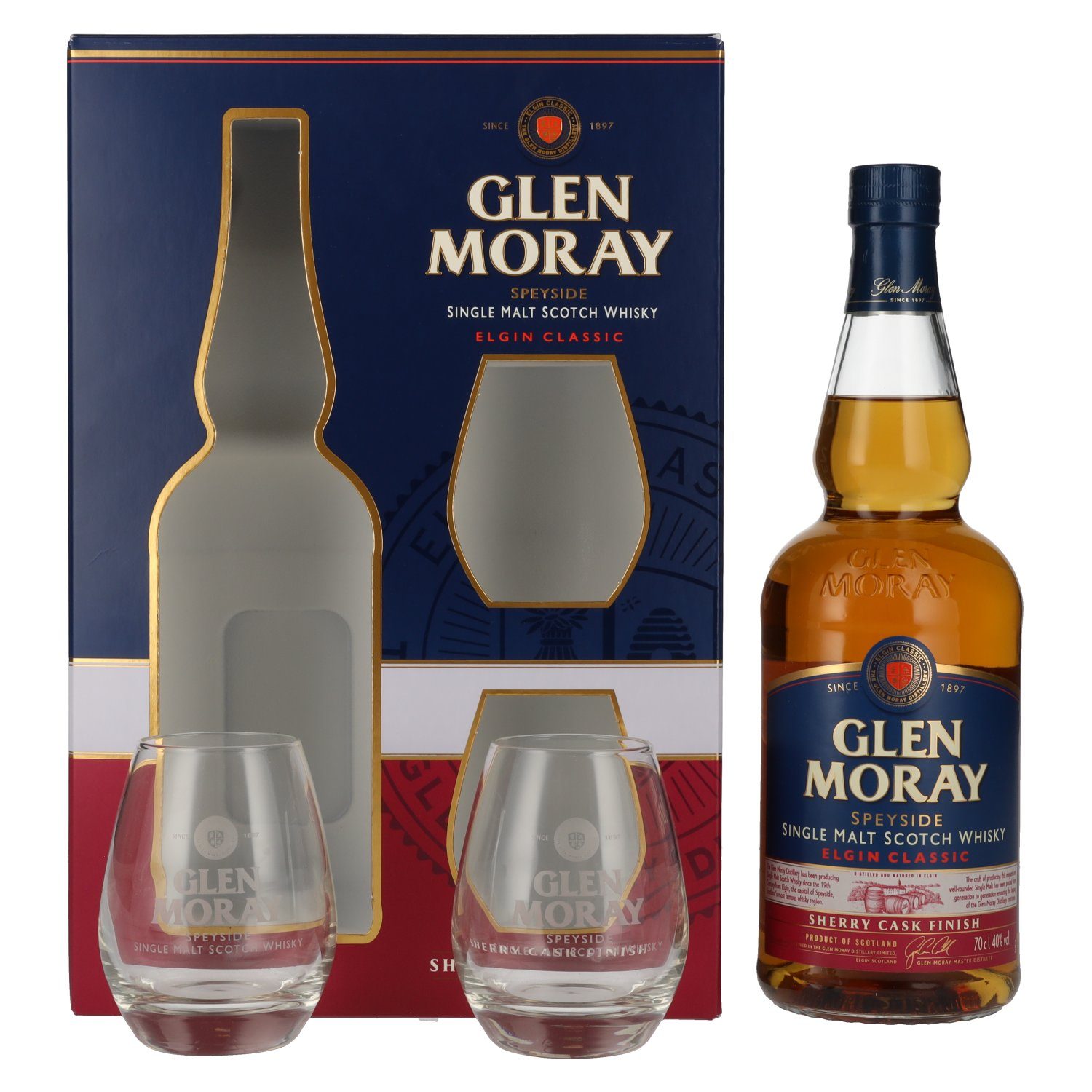 Glen Moray Sherry Cask + Glasses Glen Moray Sherry Cask + Glasses