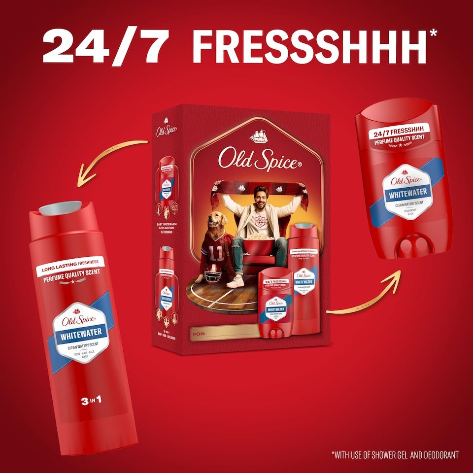 Old Spice Gift Box со гел за туширање и stick дезодоранс Old Spice Gift Box со гел за туширање и stick дезодоранс