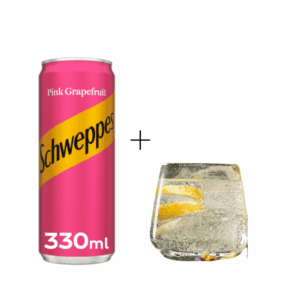 Schweppes Pink Grapefruit 0.33 lit +Подарок Чаша за купени 6x0.33 lit