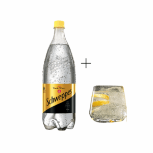 Schweppes Tonic Water 1 lit + Подарок Чаша за купени 3х1 лит