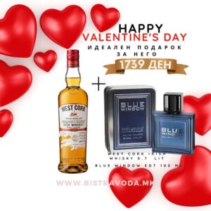 West Cork Irish Whisky 0.7 lit+Blue Window EDT 100 ml