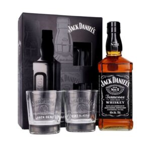 Jack Daniel's 0.7 lit + 2 glasses Gift Box