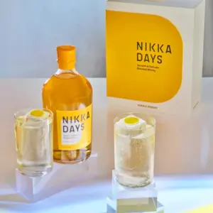 Nikka Days whisky gift set bottle and glasses